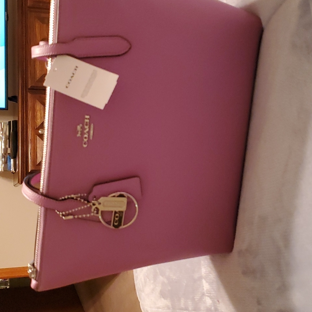 Coach zip top tote